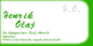 henrik olaj business card